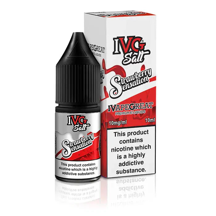 Strawberry Sensation Nic Salt E-Liquid by IVG