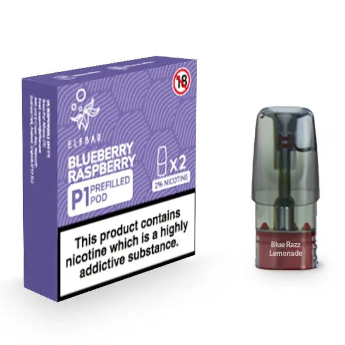 Blueberry Raspberry Elf Bar Mate P1 Prefilled Pod