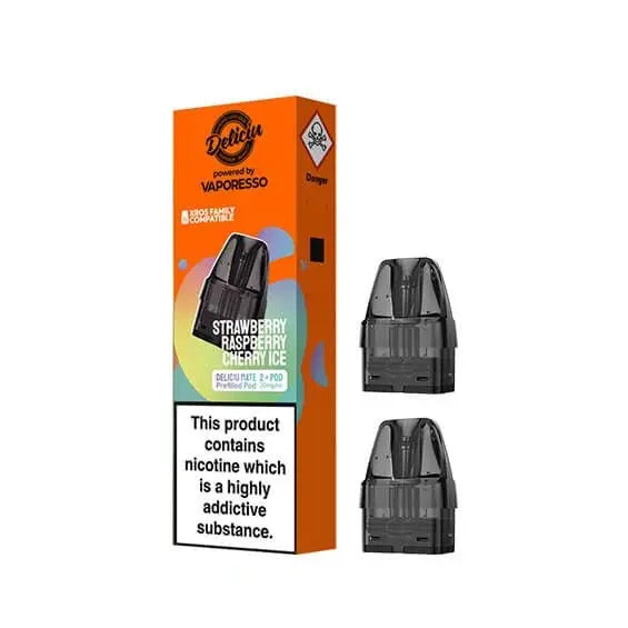 Strawberry Raspberry Cherry Ice Vaporesso Deliciu Mate Prefilled Pods