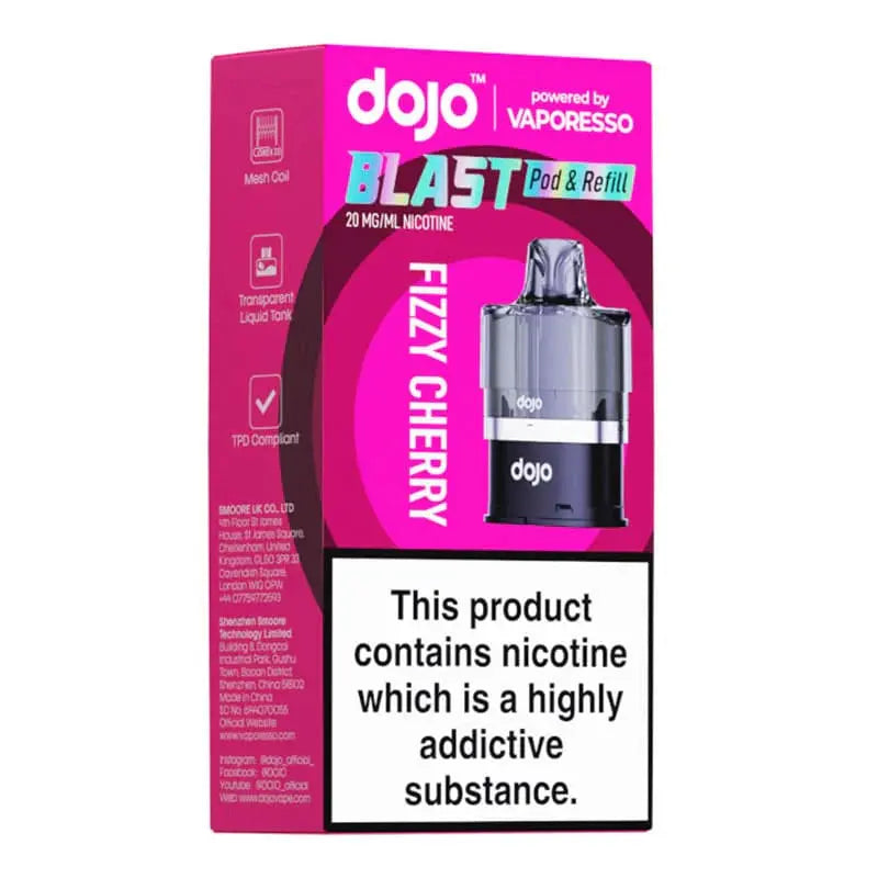 Fizzy Cherry Vaporesso Dojo Blast 6000 Prefilled Pod