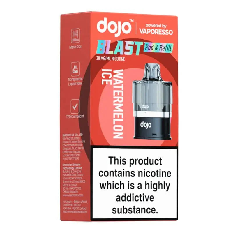 Watermelon Ice Vaporesso Dojo Blast 6000 Prefilled Pod