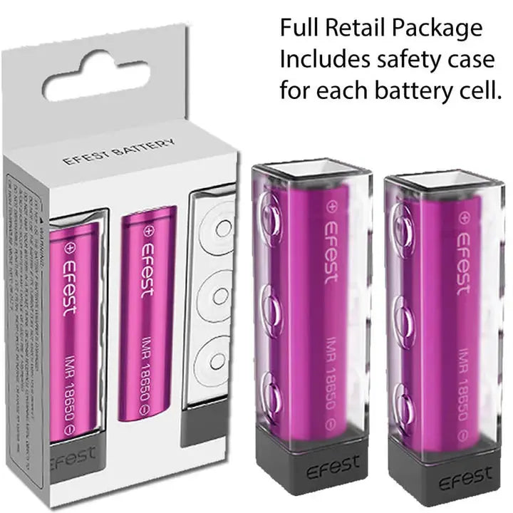 Genuine Efest IMR 18650 3500mAh 20Amp Rechargeable flat top Battery