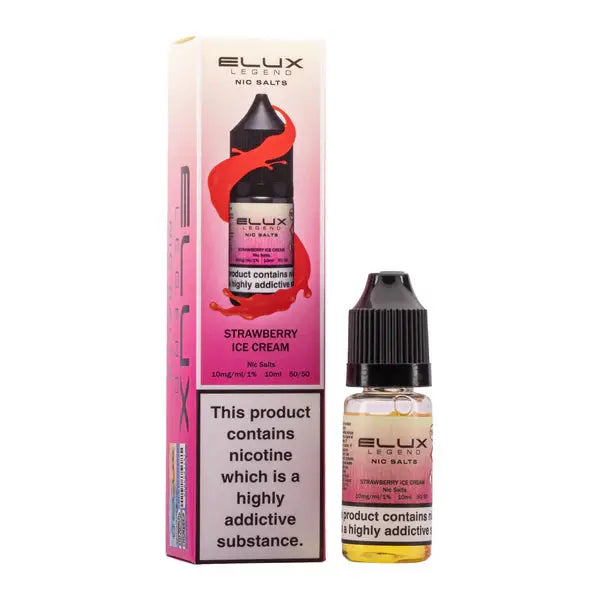 Strawberry Ice Cream Nic Salt E-Liquid by Elux Legend
