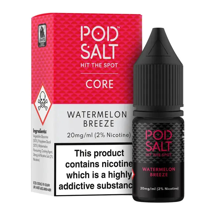 Watermelon Breeze Nic Salt E-Liquid by Pod Salt
