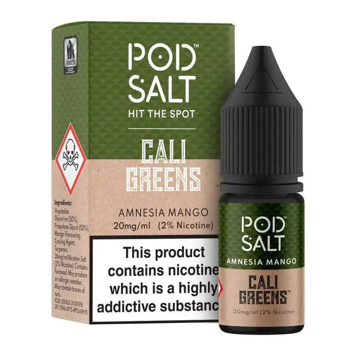 Amnesia Mango Nic Salt E-Liquid by Pod Salt & Cali Greens