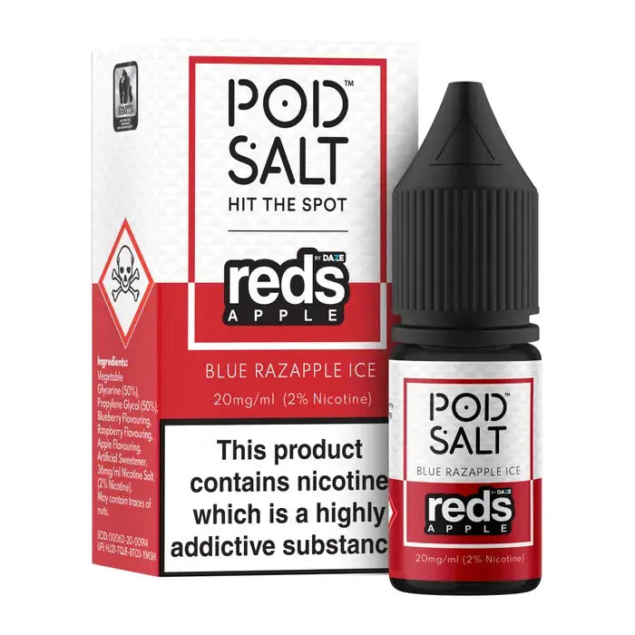 Blue Razapple Ice Nic Salt E-Liquid by Pod Salt & Daze