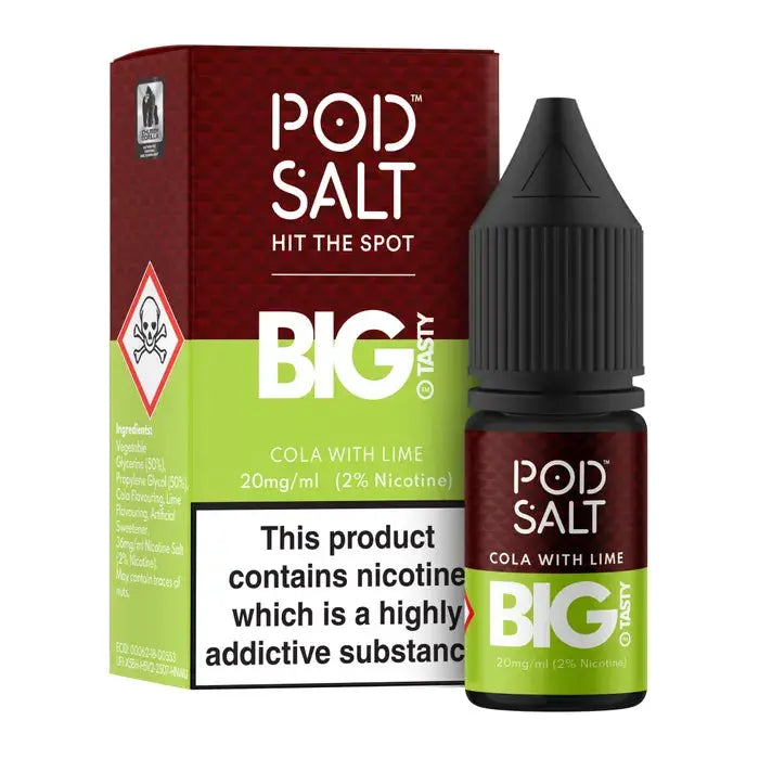 Cola With Lime Nic Salt E-Liquid by Pod Salt & The Big Tasty