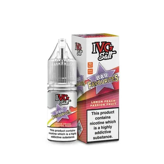 Lemon Peach Passion Fruit Nic Salt E-Liquid by IVG Bar Salt Favourites