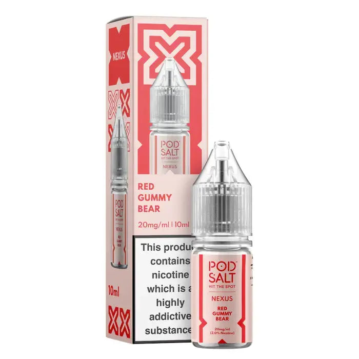 Red Gummy Bear Nic Salt E-Liquid by Pod Salt Nexus