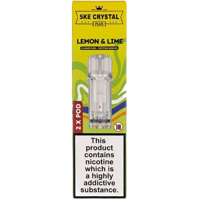 SKE Crystal Plus Lemon & Lime Pods 2 Pack