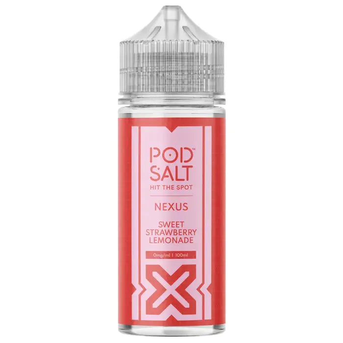 Sweet Strawberry Lemonade Nic Salt E-Liquid by Pod Salt Nexus