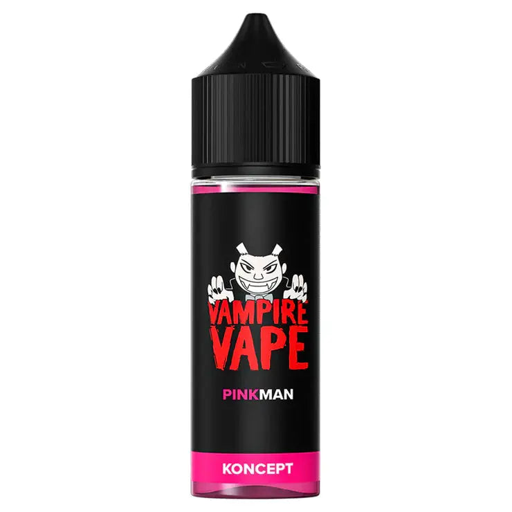 50ml Shortfill E-Liquids bottle of Vampire Vape Pinkman flavor with black and pink design.