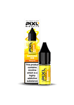 Pixl Nic Salts Banana Ice 10ml bottle with packaging showcasing creamy banana and menthol flavors.