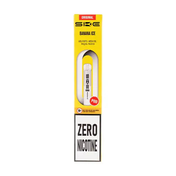 Banana Ice Crystal Bar 600 Zero Nicotine Prefilled Pods by SKE