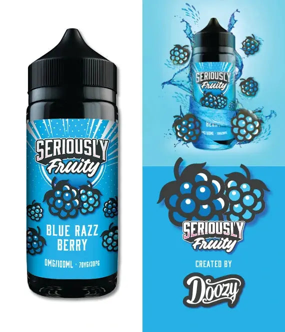 Seriously Fruity Blue Razz Berry E-liquid 100ml Shortfill