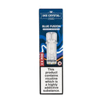 Blue Fusion Crystal Plus Prefilled Pods by SKE in packaging with nicotine warning