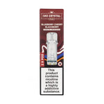 Blueberry Cherry Blackberry Crystal Plus Prefilled Pods by SKE packaging with nicotine warning and pod details.