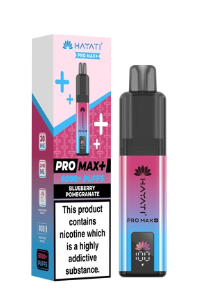 hayati pro max plus 6000 blue berry pomegernate vape kit image
