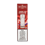 Cherry Ice Crystal Plus Prefilled Pods by SKE packaging with a nicotine warning label and product details.
