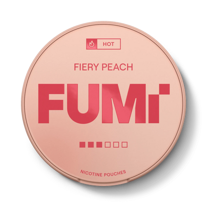 FUMI Fiery Peach Slim Nicotine Pouches (20 Pouches, 8mg)