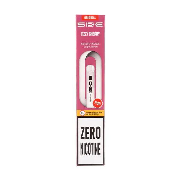 Fizzy Cherry Crystal Bar 600 Zero Nicotine Prefilled Pods by SKE