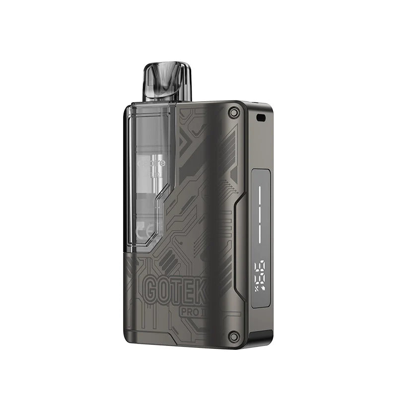 Aspire Gotek Pro 2 gunmetal Vape Kit in Gunmetal with 2ml Gotek V2 pod