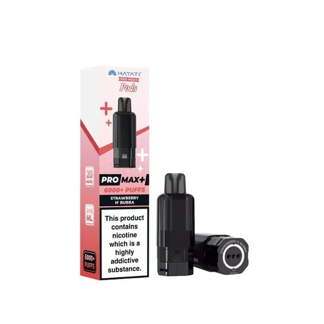Vaping device and packaging on a white background