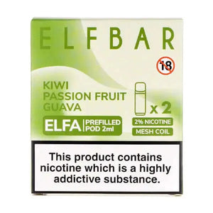 Kiwi Passion Fruit Guava Elf Bar Elfa Prefilled Pod