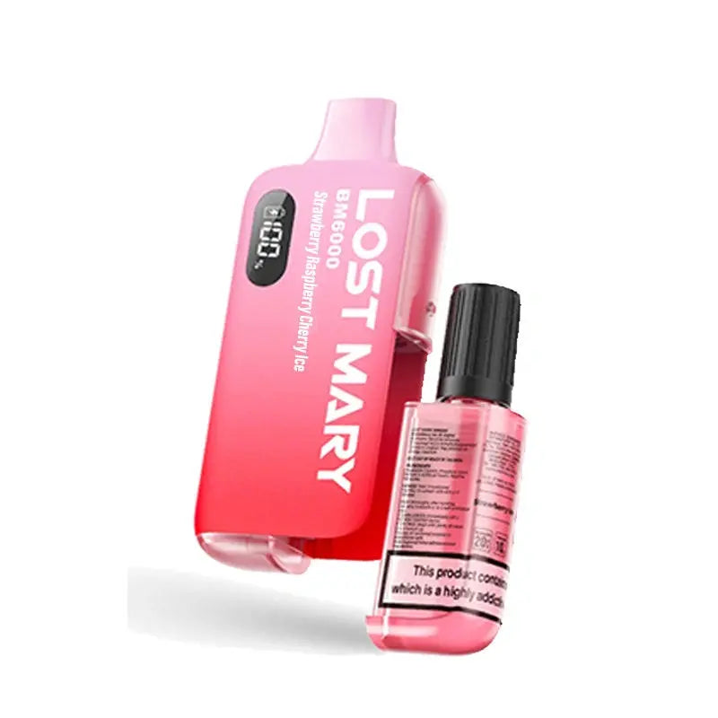 Strawberry Raspberry Cherry Ice Lost Mary BM6000 Disposable Vape Kit