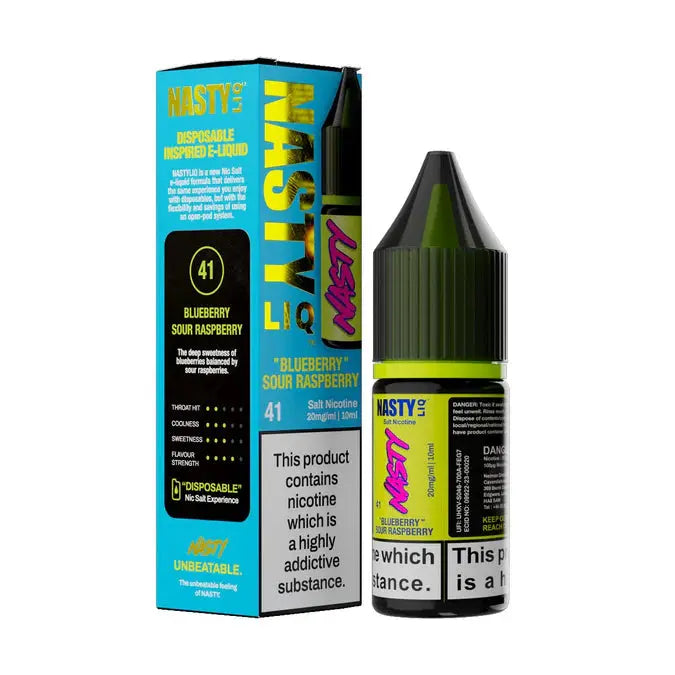 Blueberry Sour Raspberry Nic Salt E-Liquid by Nasty Liq