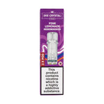 Pink Lemonade Crystal Plus Prefilled Pods by SKE packaging showcasing flavor and nicotine warning.