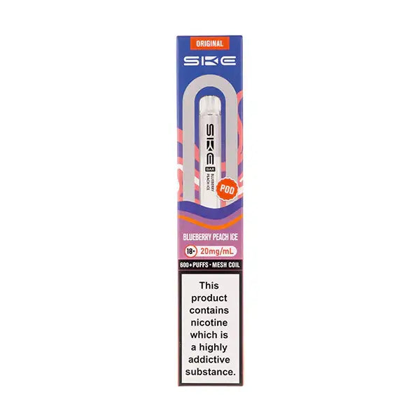 Blueberry Peach Ice Crystal Bar 600 Prefilled Pod by SKE
