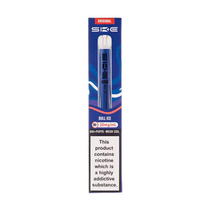 SKE Crystal Bar 600 Bull Ice Prefilled Pod Kit packaging featuring bold design and nicotine warning.