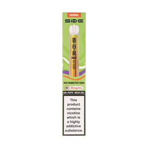 SKE Crystal Bar 600 Kiwi Passion Guava Prefilled Pod Kit packaging with nicotine warning and product details.