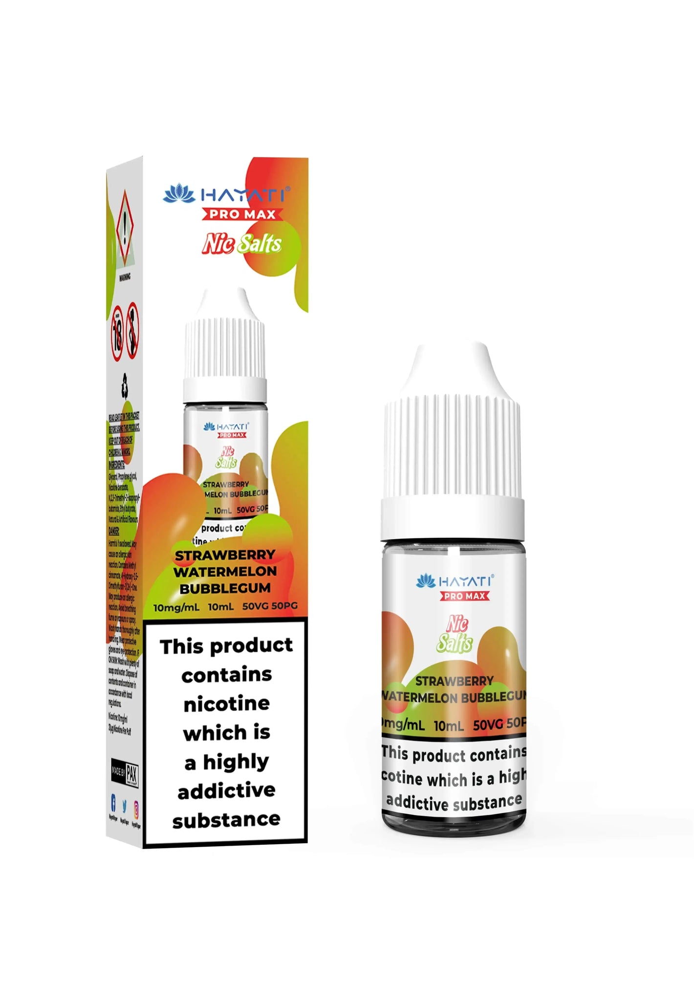 Strawberry Watermelon Bubblegum E-Liquid by Hayati Pro Max Nic Salts