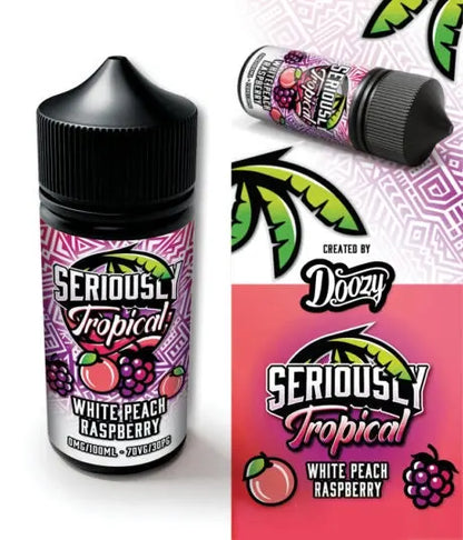 Seriously Tropical White Peach Raspberry