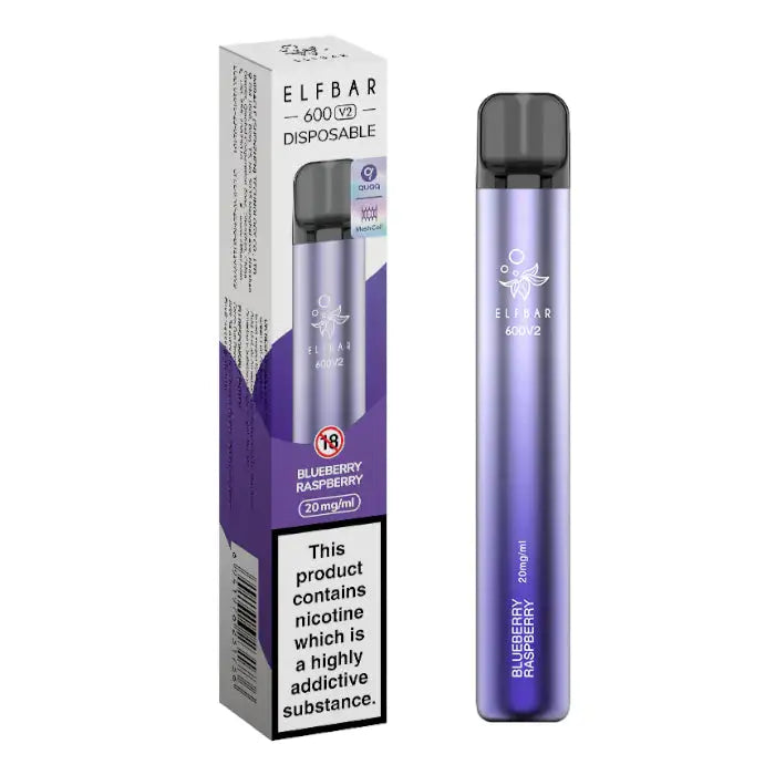 Blueberry Raspberry Elf Bar 600 V2 Disposable Vape