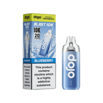 Dojo Blast 10K Blueberry Prefilled Vape Kit with packaging, 10K puffs and nicotine warning.