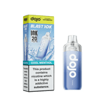 Dojo Blast 10K Cool Menthol Prefilled Vape Kit packaging with contents visible.