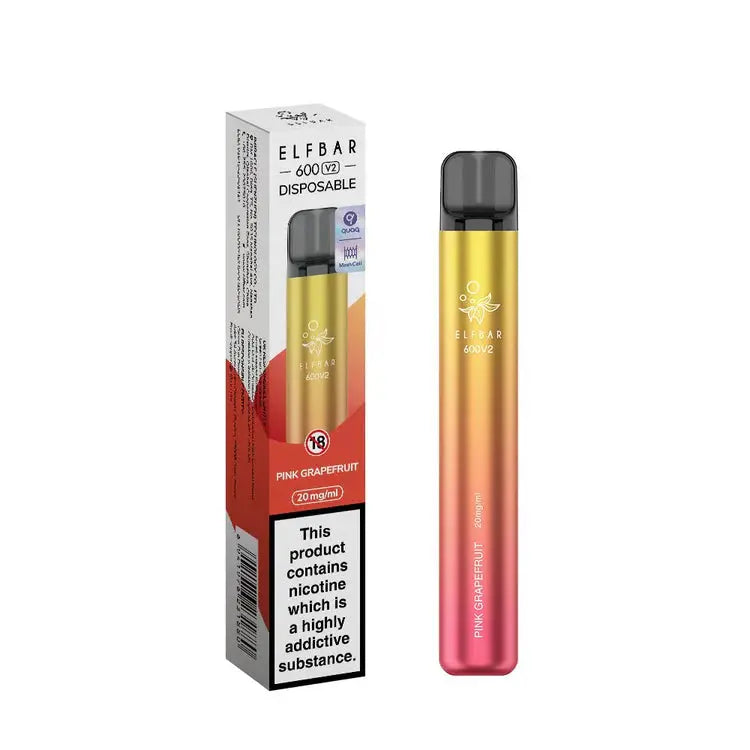 Pink Grapefruit Elf Bar 600 V2 Disposable Vape
