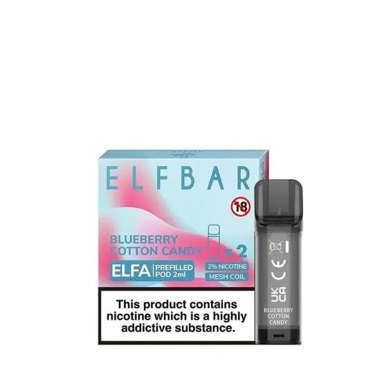 Blueberry Cotton Candy Elf Bar Elfa Prefilled Pod