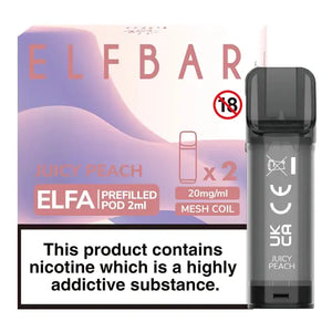 Juicy Peach Elf Bar Elfa Prefilled Pod