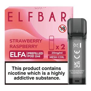 Strawberry Raspberry Elf Bar Elfa Prefilled Pod