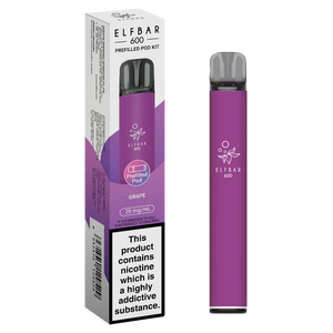 Grape Elf Bar 600 Prefilled Pod Kit
