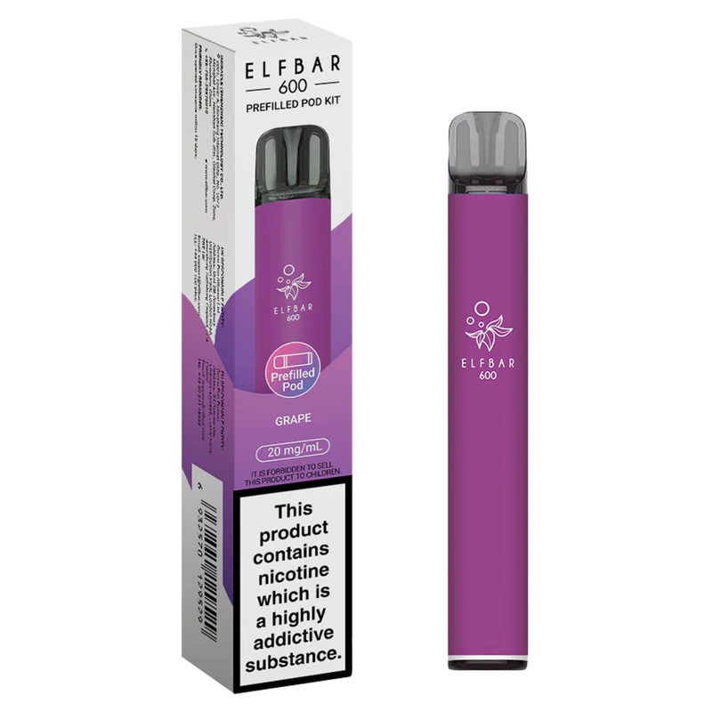 Grape Elf Bar 600 Prefilled Pod Kit