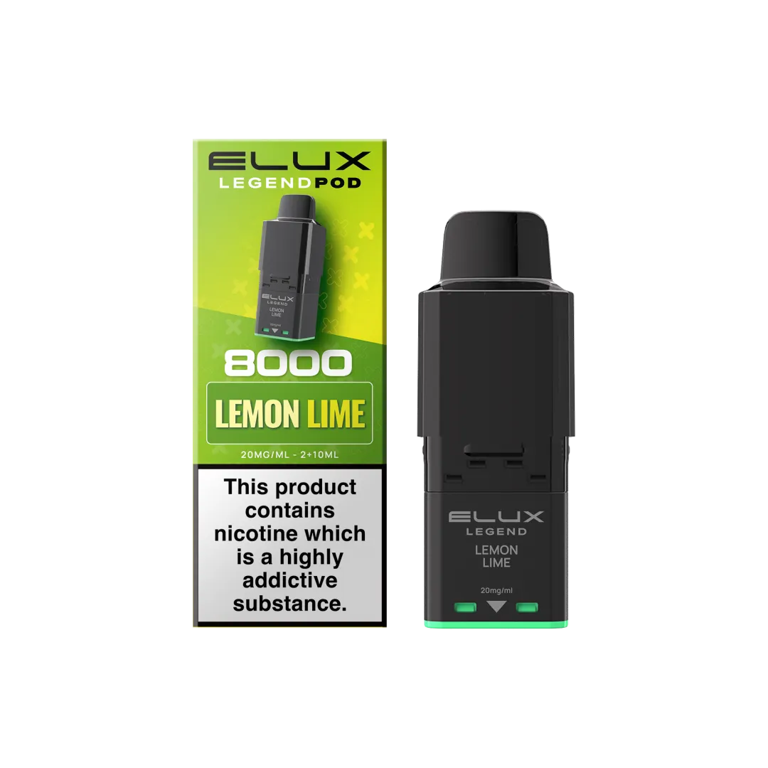 Elux Legend 8000 Lemon Lime Prefilled Pod | UK