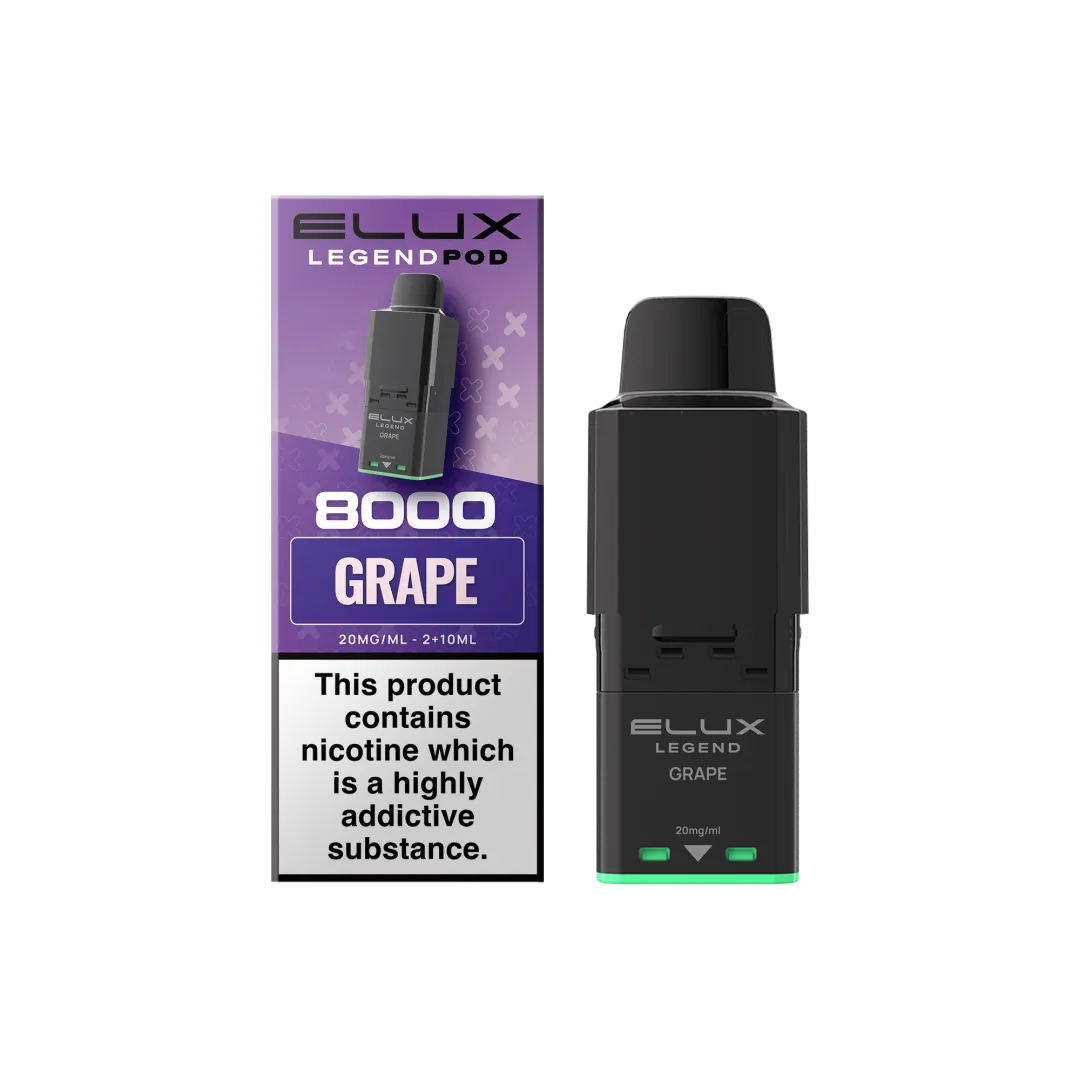 Elux Legend 8000 Grape Prefilled Pod | UK