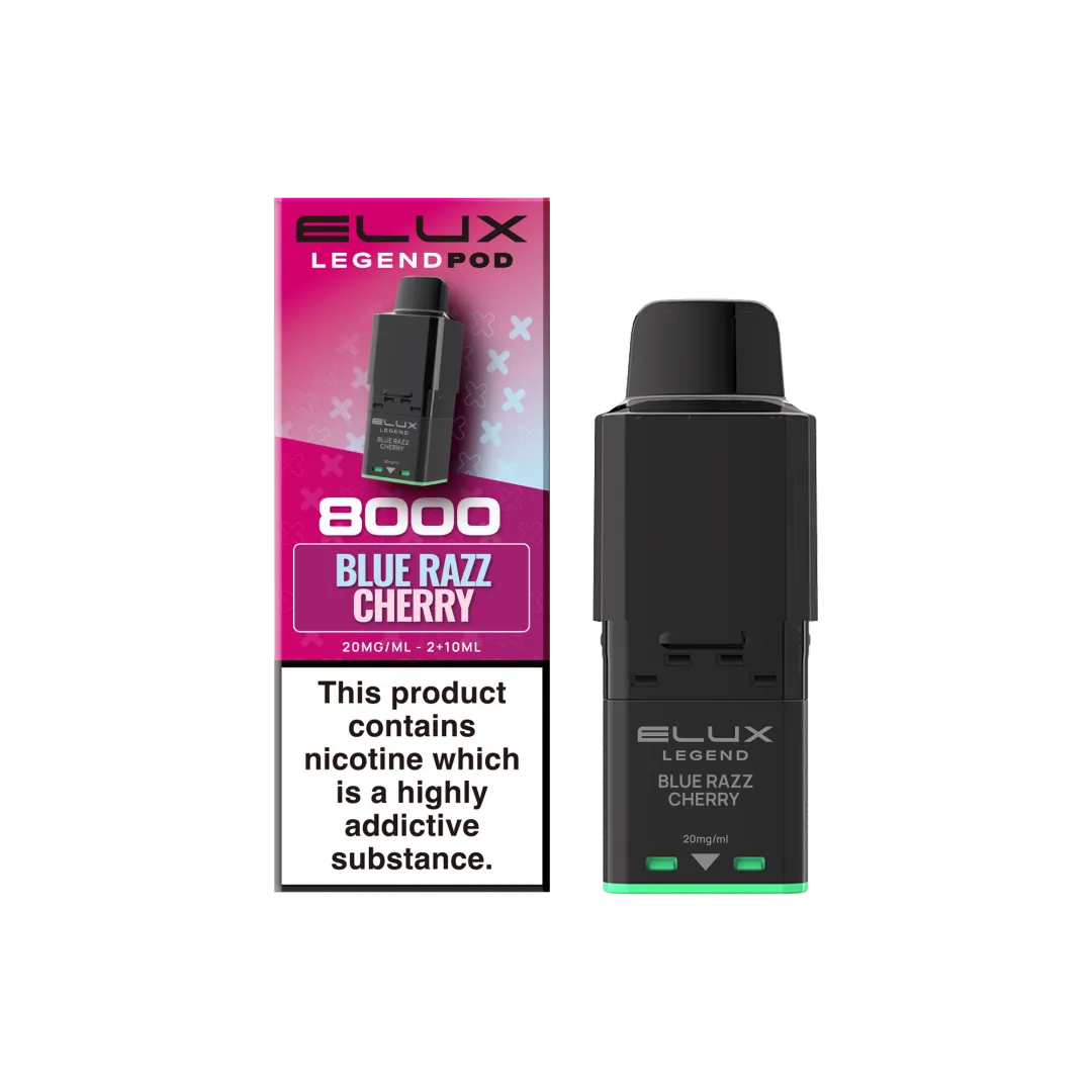 Elux Legend 8000 Blue Razz Cherry Pod | UK