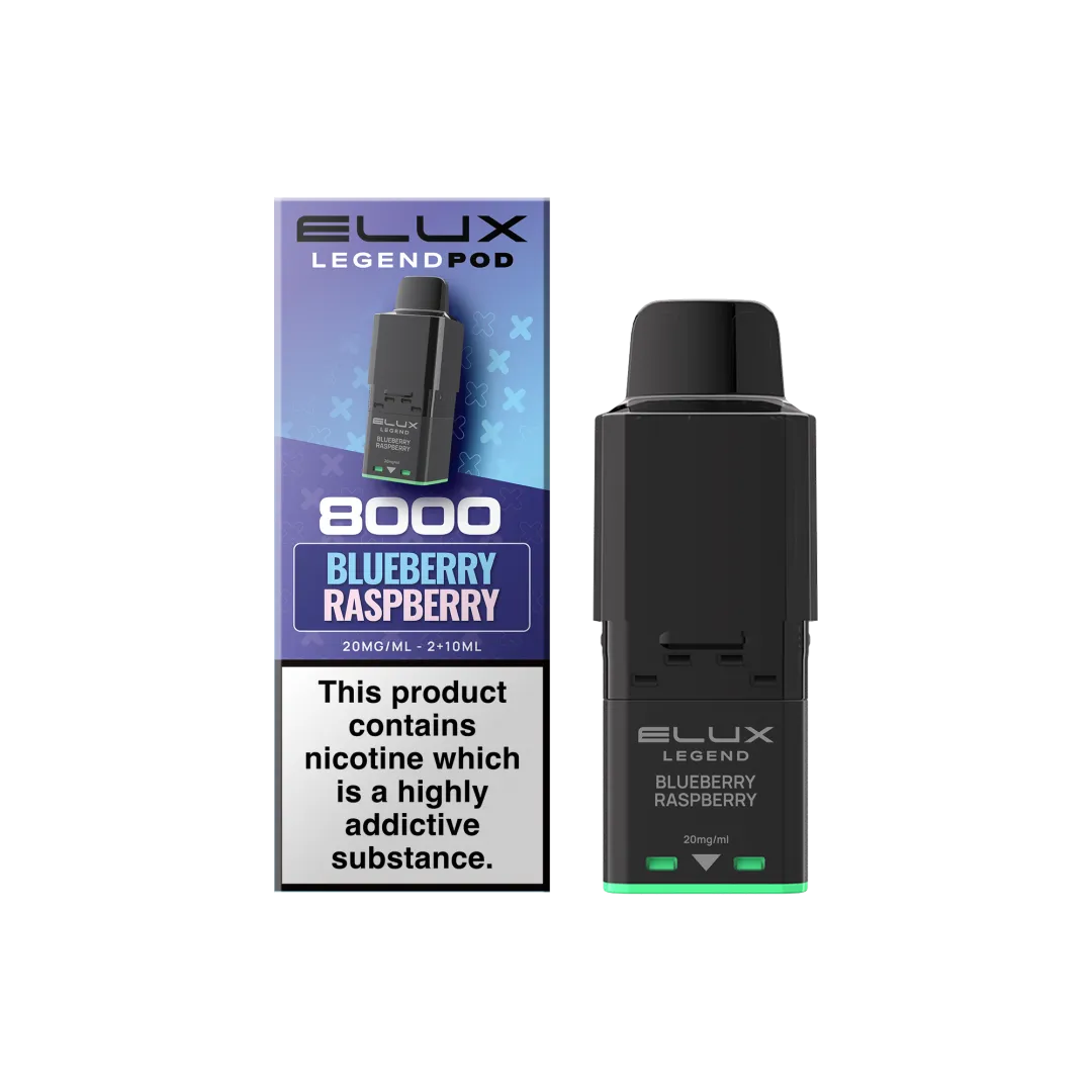 Elux Legend 8000 Blueberry Raspberry Pod | UK