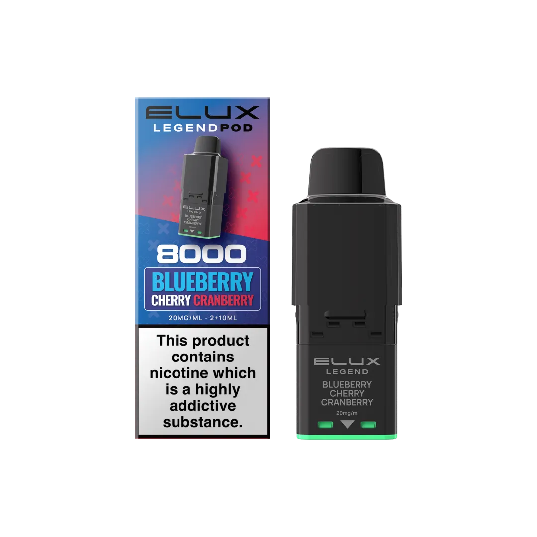 Elux Legend 8000 Blueberry Cherry Cranberry Pod